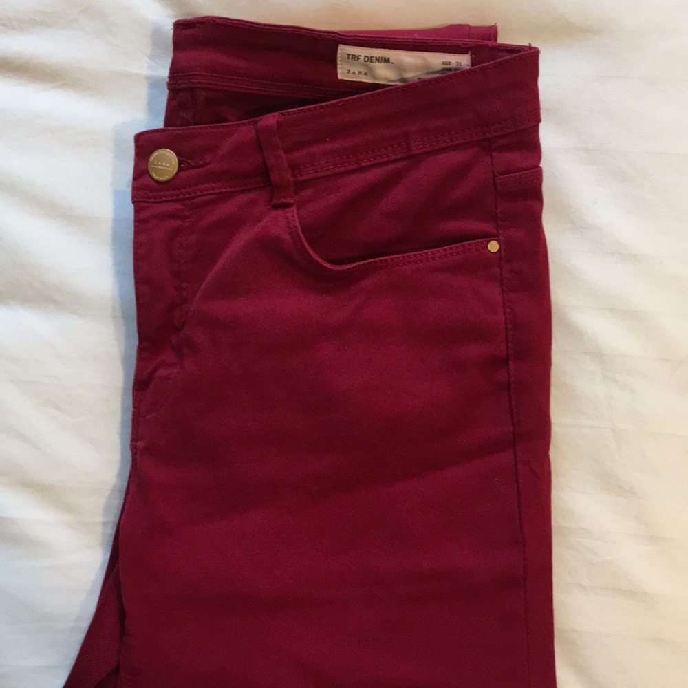 Zara red jeans